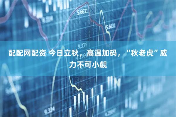 配配网配资 今日立秋，高温加码，“秋老虎”威力不可小觑